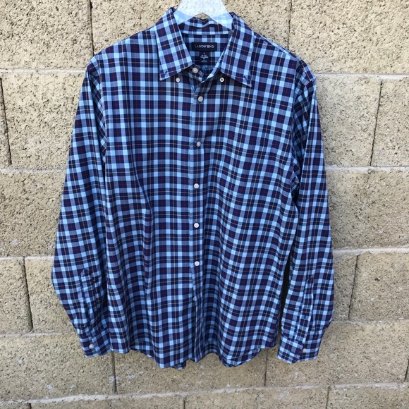 Lands' End | Shirts | Lands End Blue Plaid Button Down Shirt 363 | Poshmark